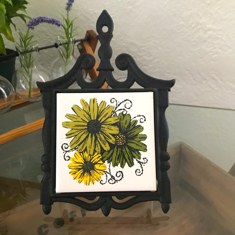 Vintage Midcentury 1960s MCM FM brand Cast Iron Kitchen Trivet